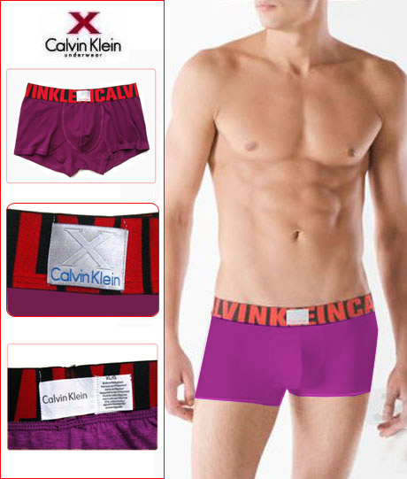 Boxer Calvin Klein Hombre X Rojo Violeta - Haga un click en la imagen para cerrar